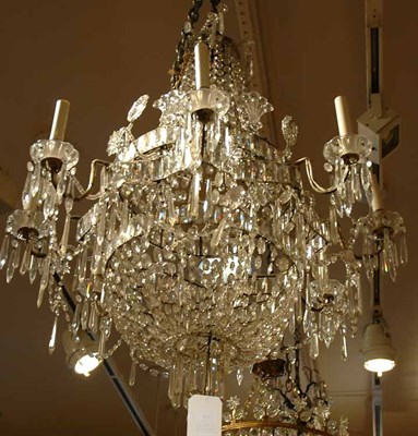 Lot 363 - Neoclassical Style Cut Glass and Beaded...