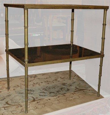 Lot 175 - Regency Style Faux Bamboo and Metal Two-Tier...