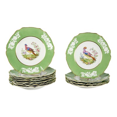 Lot 432 - Set of Ten Spode's Copeland Bird Decorated...