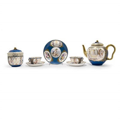 Lot 309 - Assembled Sevres Porcelain Tea Service Louis...