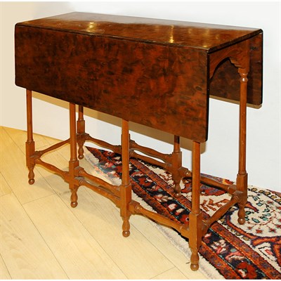 Lot 485 - George III Style Burl Wood Spider Leg Table...