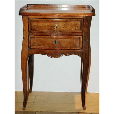 Lot 253 - Continental Rococo Style Walnut Two-Drawer...