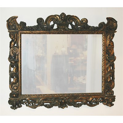 Lot 239 - Baroque Style Gilt-Wood Mirror Height 42...
