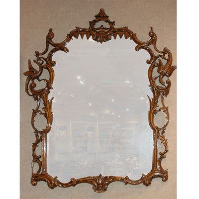 Lot 371 - George III Style Stained Pine Mirror Height 51...