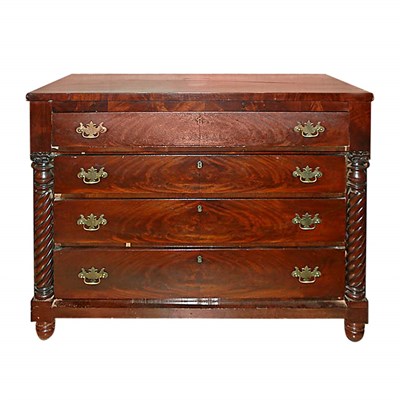 Lot 384 - American Empire Style Mahogany Chest of...
