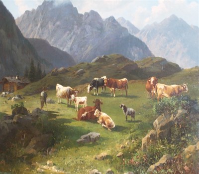 Lot 25 - Hermann Wolff German, 19th Century Cattle...
