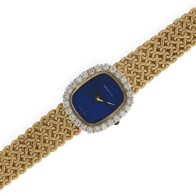 Lot 381 - Gold, Diamond and Lapis Wristwatch, Tiffany & Co., Chopard