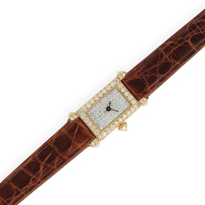 Lot 285 - Gold and Diamond Wristwatch, Charles Oudin