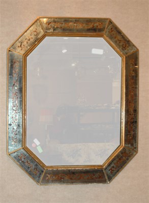 Lot 209 - Eglomise Mirror Framed Mirror Height 40 inches,...