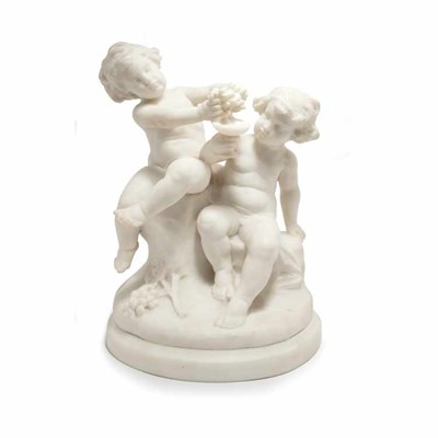 Lot 253A - Composition Bacchanalian Figural Group Modeled...