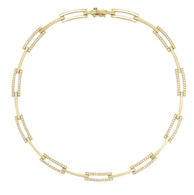 Lot 86 - Gold and Diamond Necklace