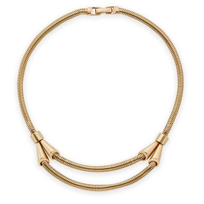 Lot 203 - Gold Snake Chain Swag Necklace