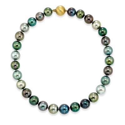 Lot 507 - Multi-Colored Black Cultured Pearl Necklace