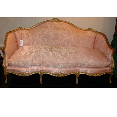 Lot 70A - Louis XV Style Carved and Painted Settee The...