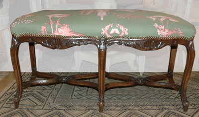 Lot 399 - Regence Style Walnut Bench Length 38 inches.
