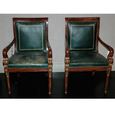 Lot 60A - Set of Four Empire Style Parcel Painted and...