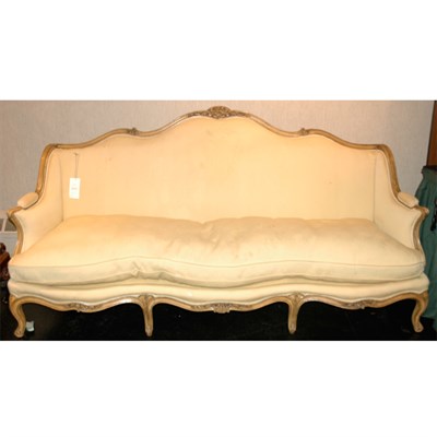 Lot 140A - Louis XV Style Painted Settee The serpentine...
