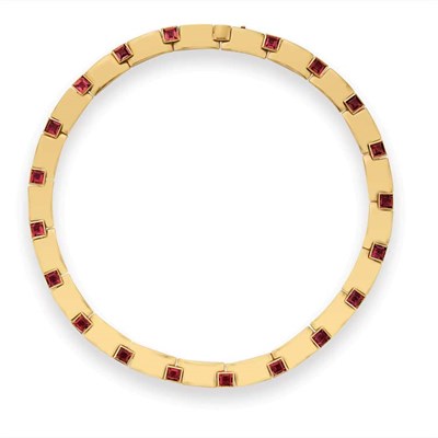 Lot 317 - Gold and Pink Tourmaline Necklace, Chaumet