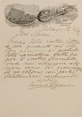 Lot 5 - CARUSO, ENRICO Collection of thirty letters...