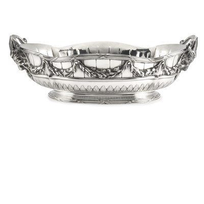 Lot 196 - French Silver Center Bowl Of shaped oval form,...