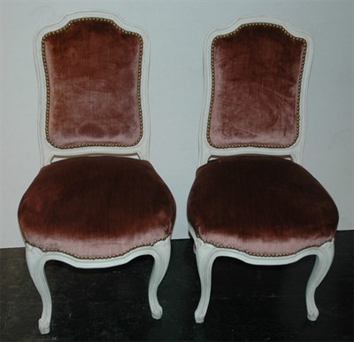 Lot 128 - Pair of Louis XV Style Painted Side Chairs