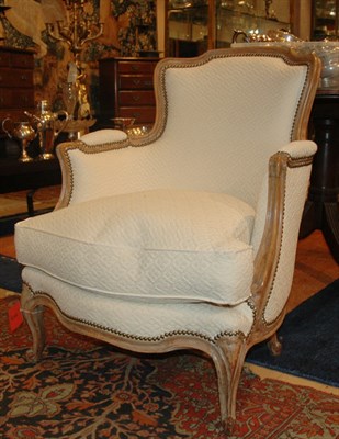 Lot 211 - Louis XV Style Blond Wood Bergere
