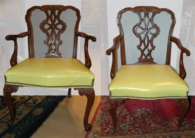 Lot 244 - Group of Four Georgian Style Mahogany Armchairs