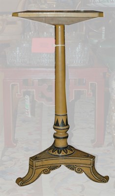 Lot 420 - George III Style Yellow Painted Tripod Stand...