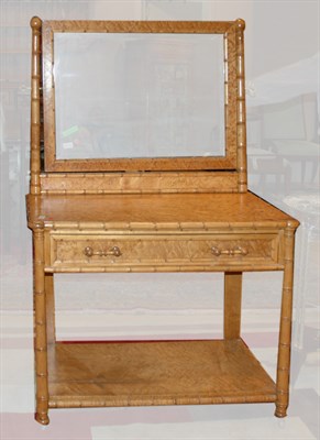 Lot 232 - Victorian Style Faux Bamboo and Bird's Eye...
