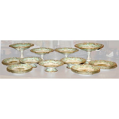 Lot 214 - English Landscape and Gilt Decorated Porcelain...