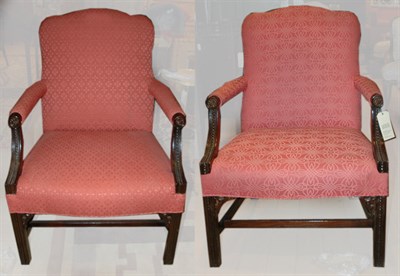 Lot 125 - Companion Pair of George III Style Mahogany...