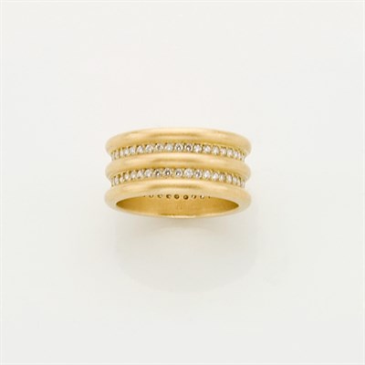 Lot 155 - Gold and Diamond Band Ring, Reinstein / Ross