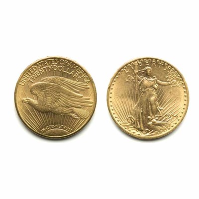 Lot 524 - 1914D $20 St. Gaudens