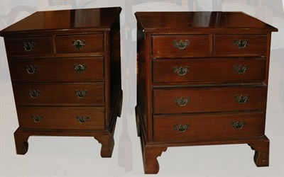Lot 223 - Pair of George III Style Mahogany Miniature...