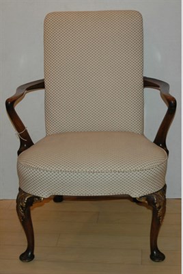 Lot 496 - Queen Anne Style Mahogany Armchair