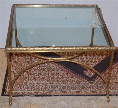 Lot 344 - Neoclassical Style Glass Top Gilt-Metal Low...