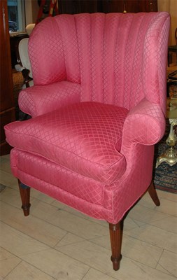 Lot 144 - Regency Style Mahogany Barrel Back Wing Chair