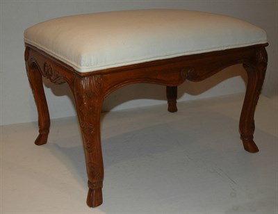Lot 440 - Louis XV Style Carved Walnut Footstool Height...