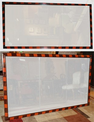 Lot 110 - Pair of Painted Mirrors Height 68 inches,...