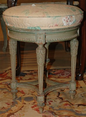Lot 429 - Louis XVI Style Painted Stool Height 20 inches,...