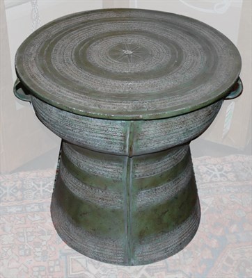 Lot 137 - Asian Style Rain Drum Height 22 inches,...