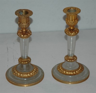 Lot 226 - Pair of Louis XVI Style Rock Crystal and...