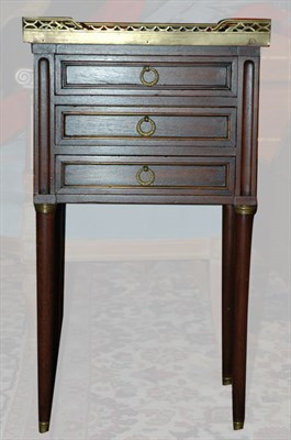 Lot 412 - Louis XVI Style Marble Top Mahogany Side Table...