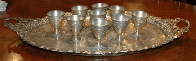 Lot 265 - Turkish Silver Cordial Service Comprising ten...