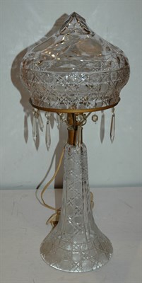 Lot 248 - Anglo Irish Style Cut and Pressed Glass Lamp...