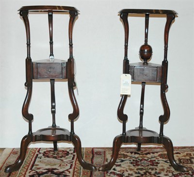 Lot 311 - Pair of Victorian Style Mahogany Basin Stands...