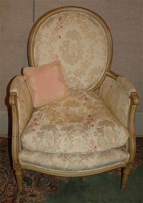 Lot 157 - Louis XVI Style Blonde Wood Bergere