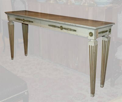 Lot 179 - Neoclassical Style Marble Top White Painted...