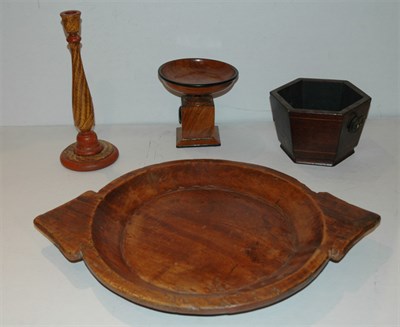 Lot 194 - Group of Wood Articles Including corner shelf,...
