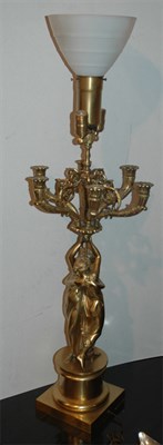 Lot 224 - Neoclassical Style Gilt-Metal Figural...